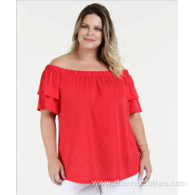 OEM Women Plus Size Off Shoulder fashion Blouse